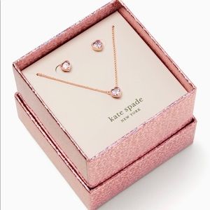 ♠️Kate Spade romantic rocks pendant/stud boxed set
